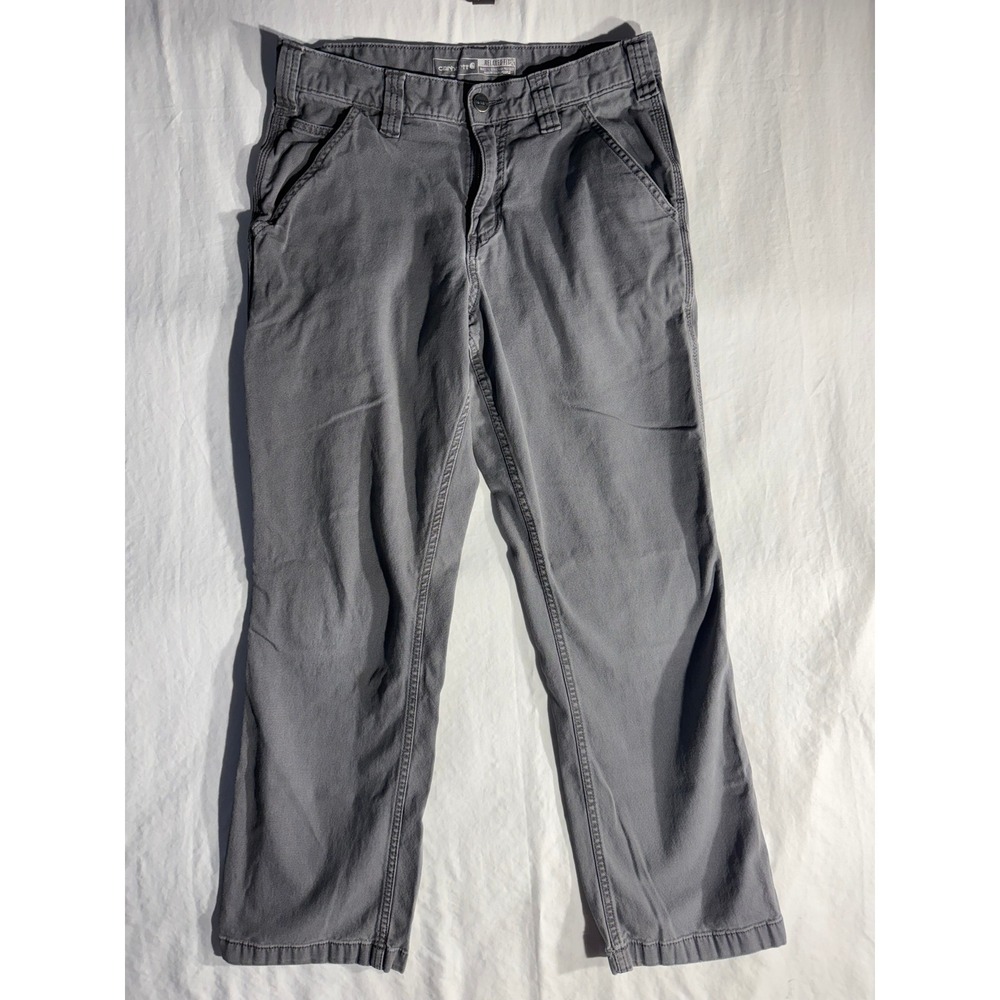 Carhartt Rugged Flex Relaxed Fit Canvas Work Pants Grey 30x30 BN2291-M